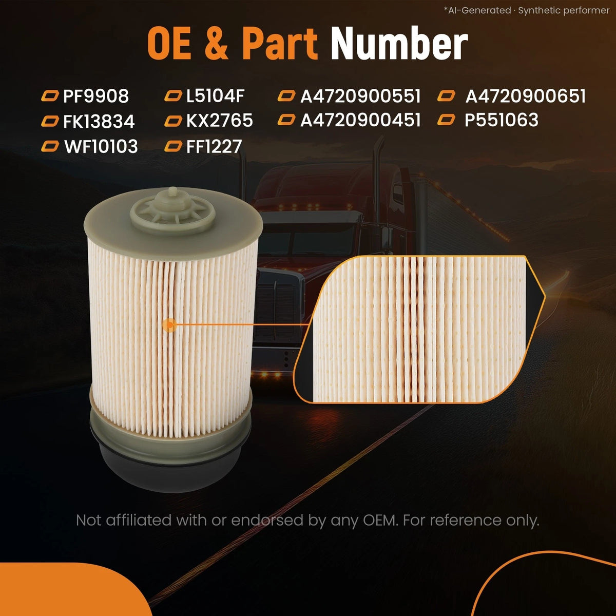 Fuel Filter Kit A4700903151 for Detroit DD13 DD15 DD16 (2013–2019)