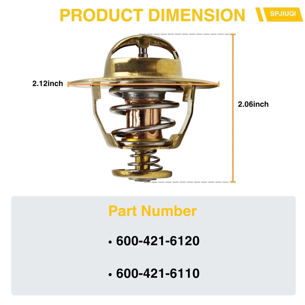 82℃ Thermostat 600-421-6120 600-421-6110 for Komatsu 4D95L 3D95S (D20p-6)