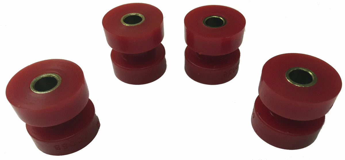 Set of 4 Energy Suspension 90.9053R Red Poly Exhaust Bushings for Peterbilt