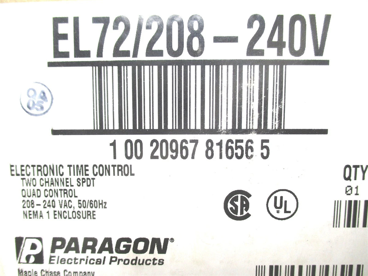 Programmable Electronic Timer Control EL72/208-240V for Paragon (365 Day)