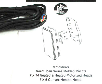 Heated Motorized Mirror for MOTO Roadscan Series (RSM714BHML)