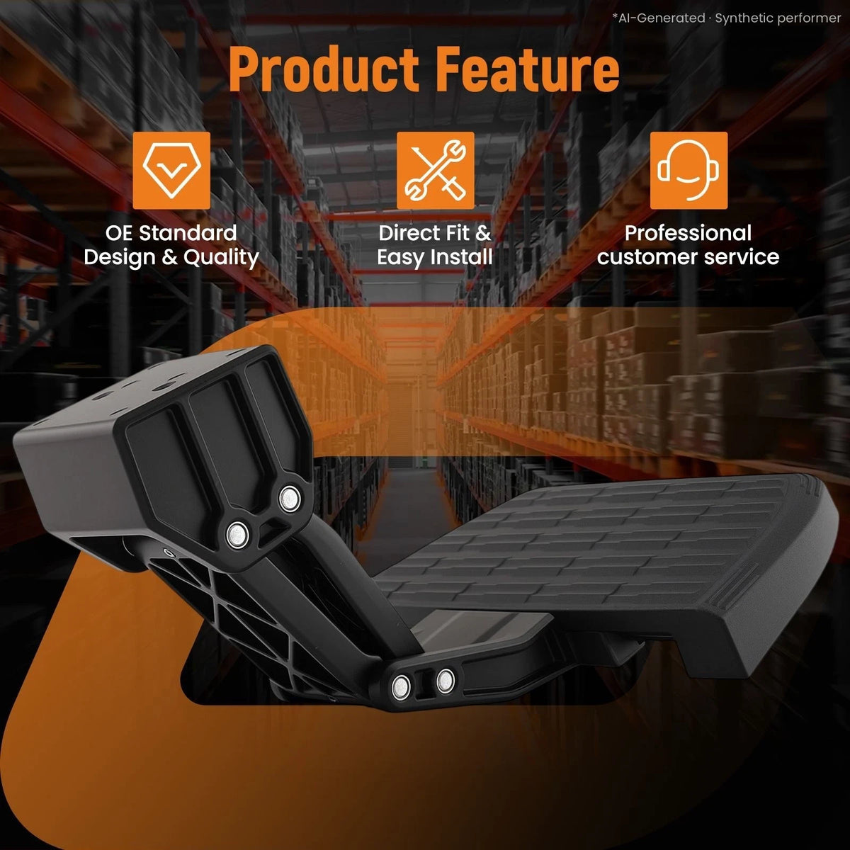 Retractable Side Bed Step for Ford F-250 Super Duty (2017–2021) 75306-01A