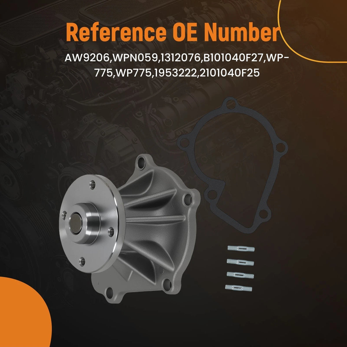Water Pump for Nissan 240SX D21 Frontier Pickup Xterra 2.4L (1989–2004) 2101040F25 AW9206