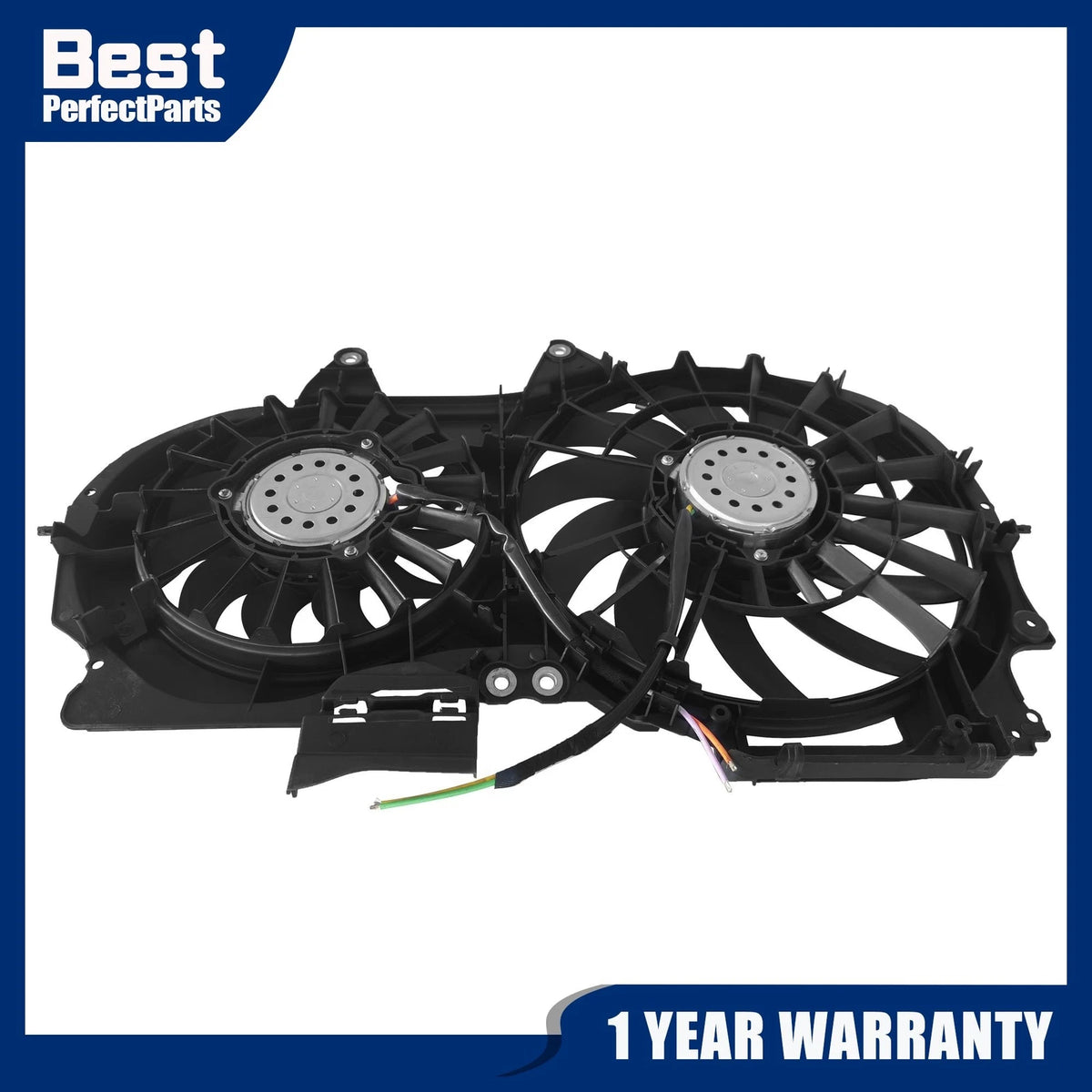 Front Radiator Engine Cooling Fan Assembly for Audi A4 (2002–2009) 8E0959455N