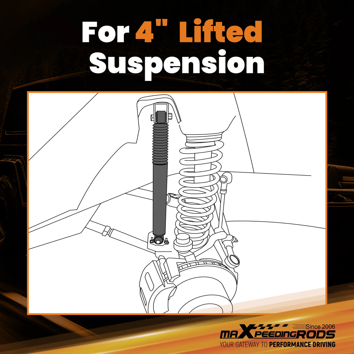 4 Inch Suspension Lift Kit for Jeep Wrangler TJ 4WD (1997–2002)
