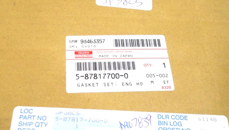 Head Gasket Set for Isuzu NPR (5-87817-700-0, 5-87815-666-0, 5-87815-899-0, 5-87816-190)