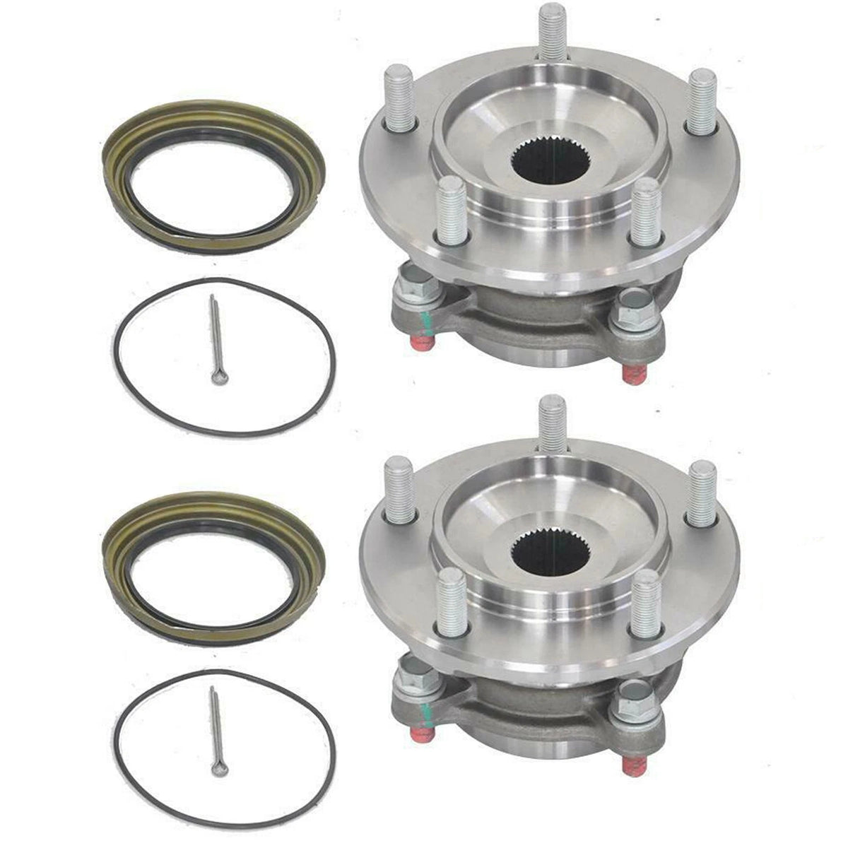 2X Front Wheel Hub Bearing Assembly 950002 for Toyota Sequoia Tundra (2008–2018) 4WD