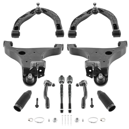 Set of 4 Front Struts, Control Arms, Tie Rods for Nissan Titan (2004–2015) 4WD