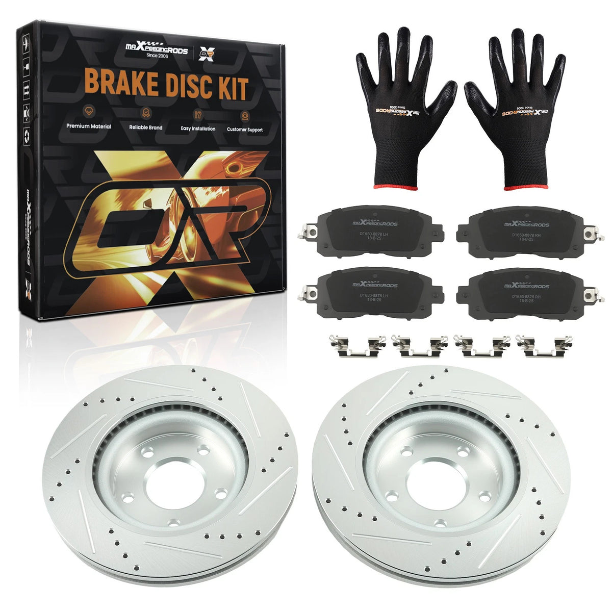 Set of 2 Front Brake Rotors & Ceramic Pads for Nissan Altima (2013–2023) S-31464 P-1650