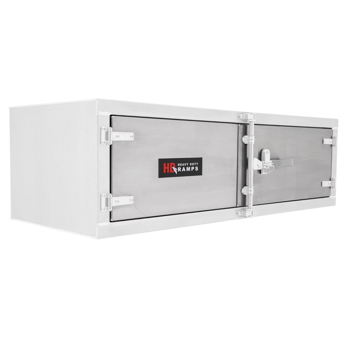 Polished Aluminum Door Upgrade Ramps for 60" W x 18" H Trailer Cabinet