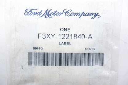 OEM Label for Ford F3XY-1221840-A (NOS)