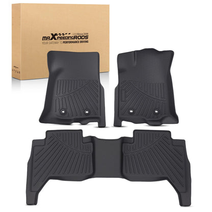 Set of 4 Carpet Floor Mats for Toyota Tacoma Double Cab (2018–2023) TPE Black