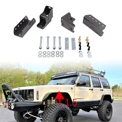 Adjustable Rear Shackle Relocation Lift Kit 1-2" for Jeep Cherokee XJ (1984–2001)