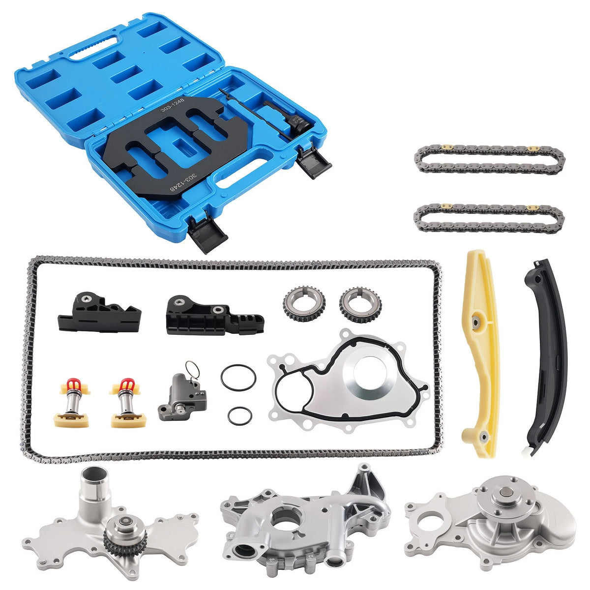 Timing Chain Kit with Water Pump & Oil Pump for Ford F-150 3.5L (2011–2016) AT4Z6B274A