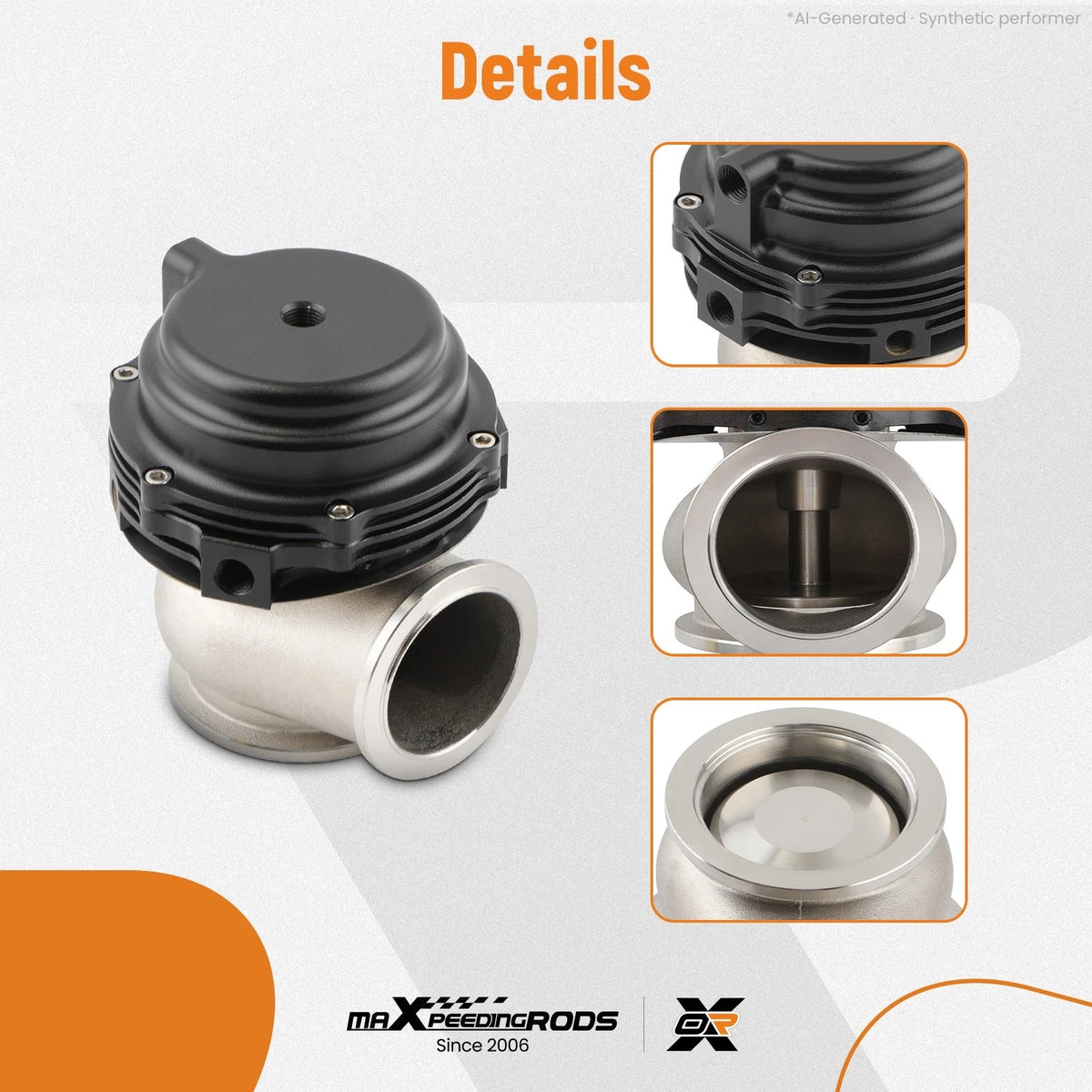44mm External Wastegate V-Band Flange Turbo 14PSI Springs for Universal