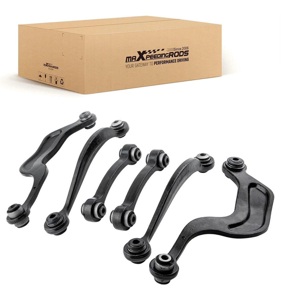 6x Rear Upper Control Arms for Chevy Traverse GMC Acadia Buick Enclave (2009–2017)