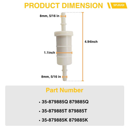 2Pcs Inline Fuel Filter Strainer 879885K for Mercury 4-Stroke Outboard (30-300HP)