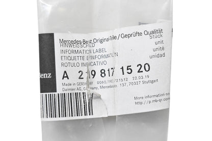 Label for Mercedes-Benz (2000–2023) 219 817 15 20