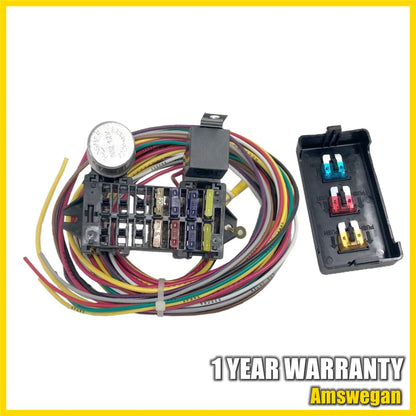 Wire Harness Fuse Box for Universal Hot Rod Truck (10 Circuit)