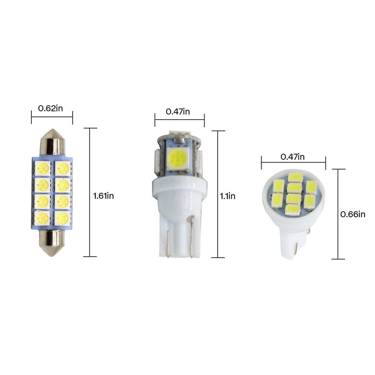 Set of 28x LED Dome License Plate Interior Bulbs for Ford F150 F250 F350 (1999–2020)