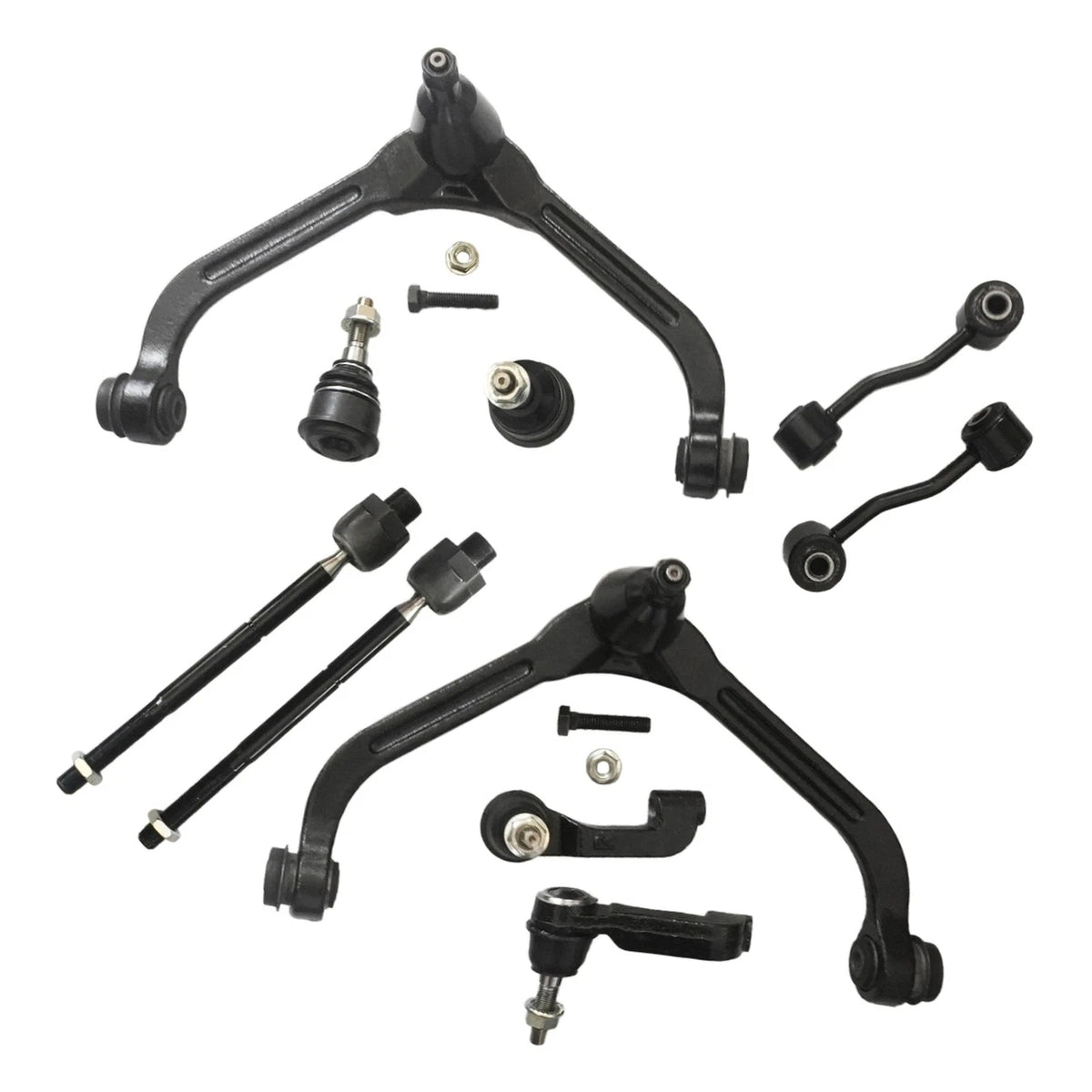 10PCS Control Arm Ball Joint Tie Rod Sway Bar Link Kit for Jeep Liberty (2002–2004)