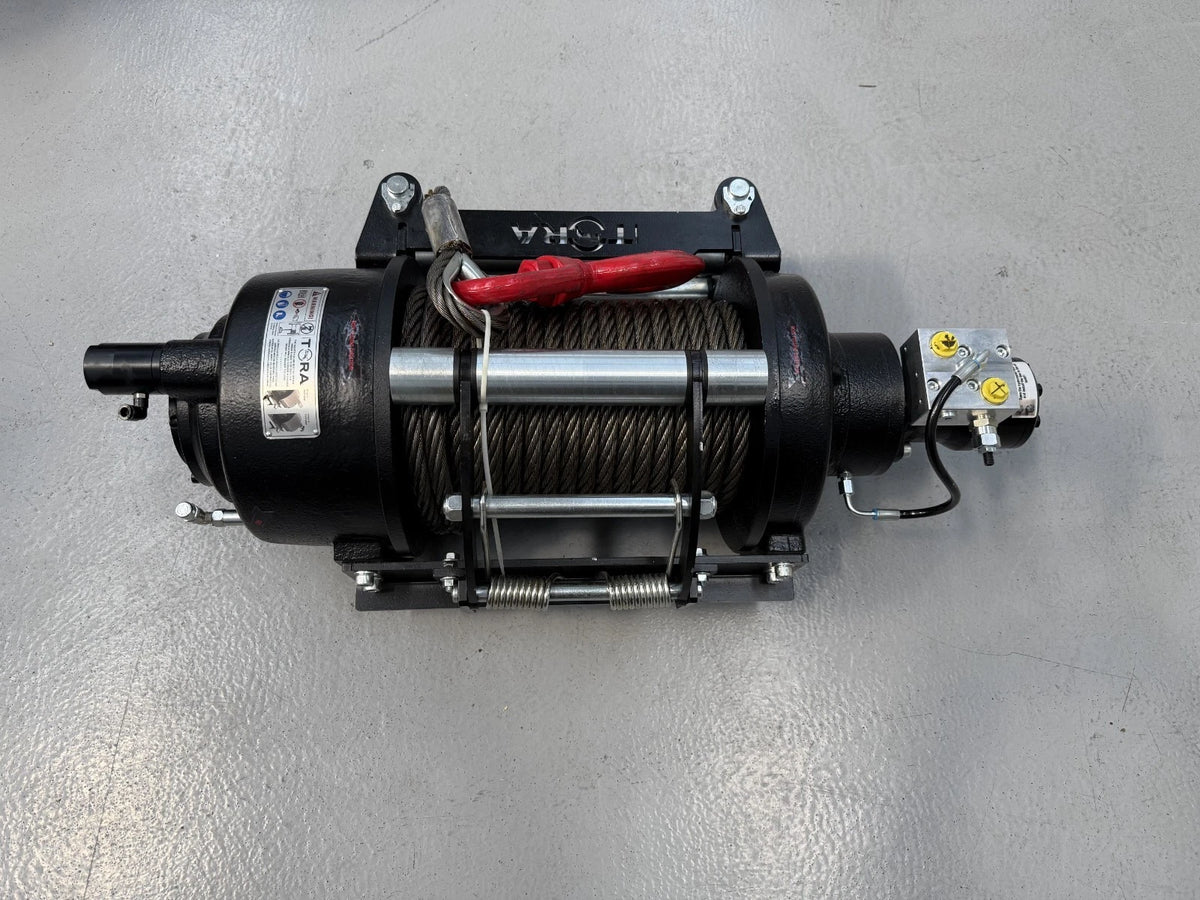 30,000 lbs Hydraulic Winch for TORA (Including 82 ft Steel Cable & Hook)