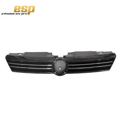 Front Upper Grille for VW Jetta (2011–2014) - Black with Chrome Face Bar