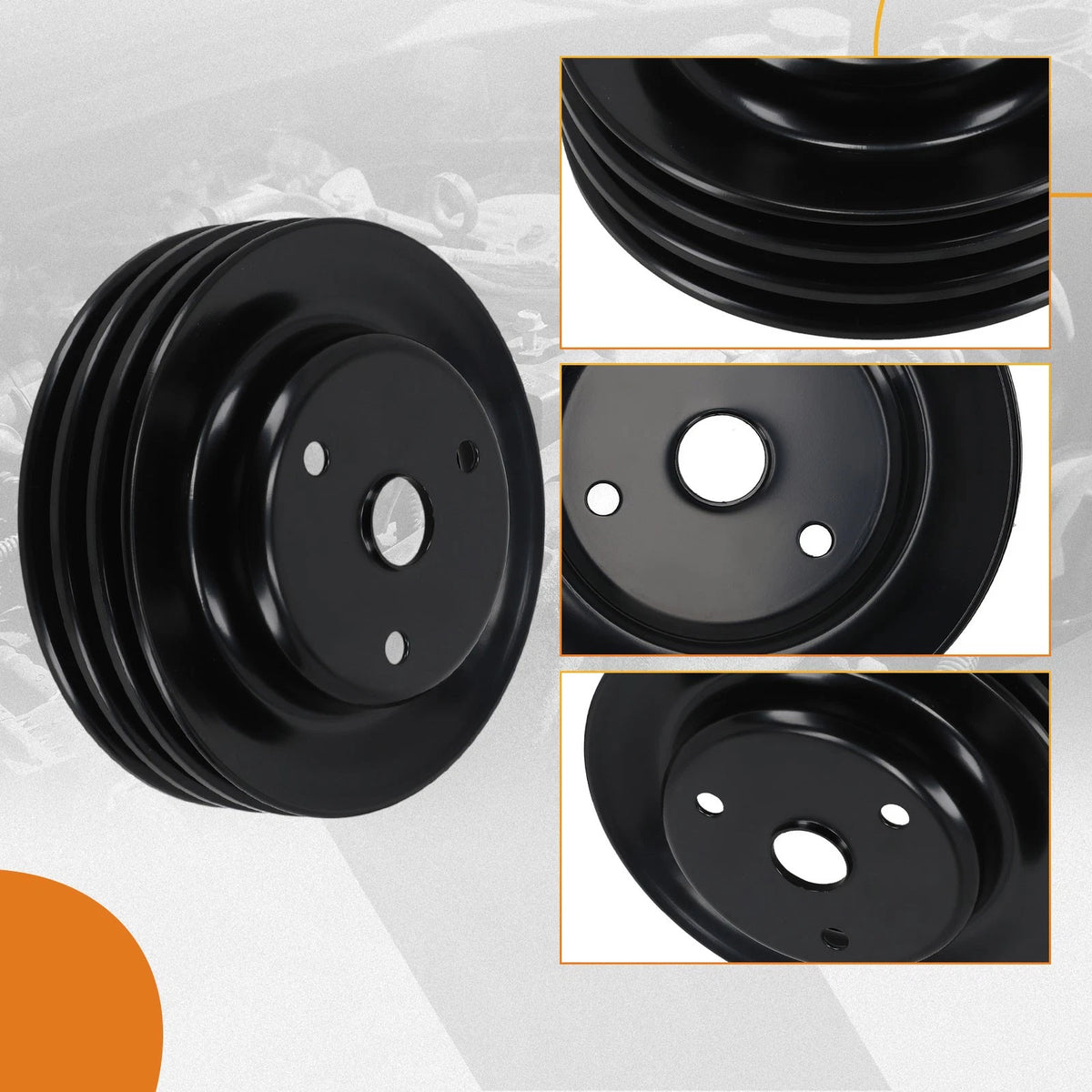 Crankshaft V Belt Pulley Set for Chevy SBC 262-400 305 350 (LWP)