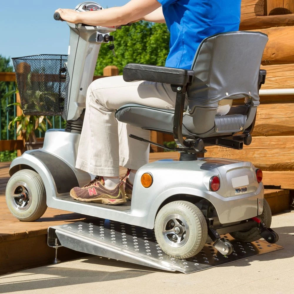 36" Wheelchair Door Threshold Ramp, 600 lb Capacity, Adjustable