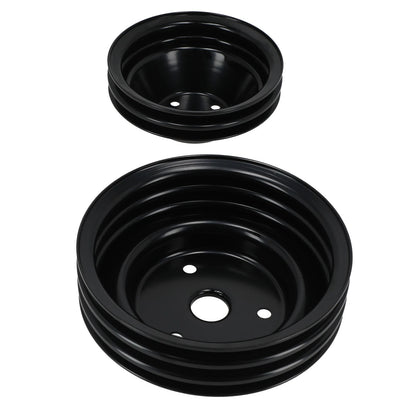 Crankshaft V Belt Pulley Set for Chevy SBC 262-400 305 350 (LWP)
