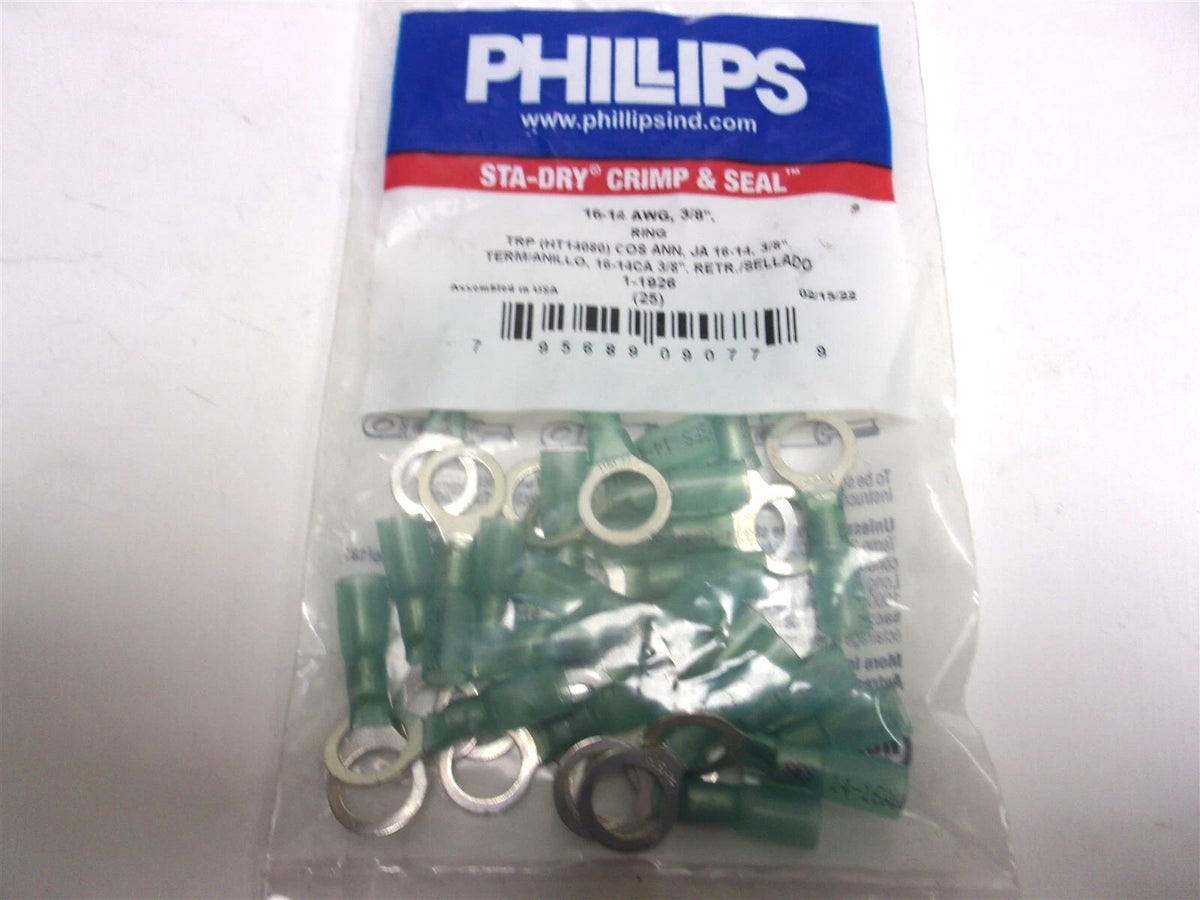 25X Heat Shrink Ring Terminal for Phillips 16-14 Gauge 1/4" Stud