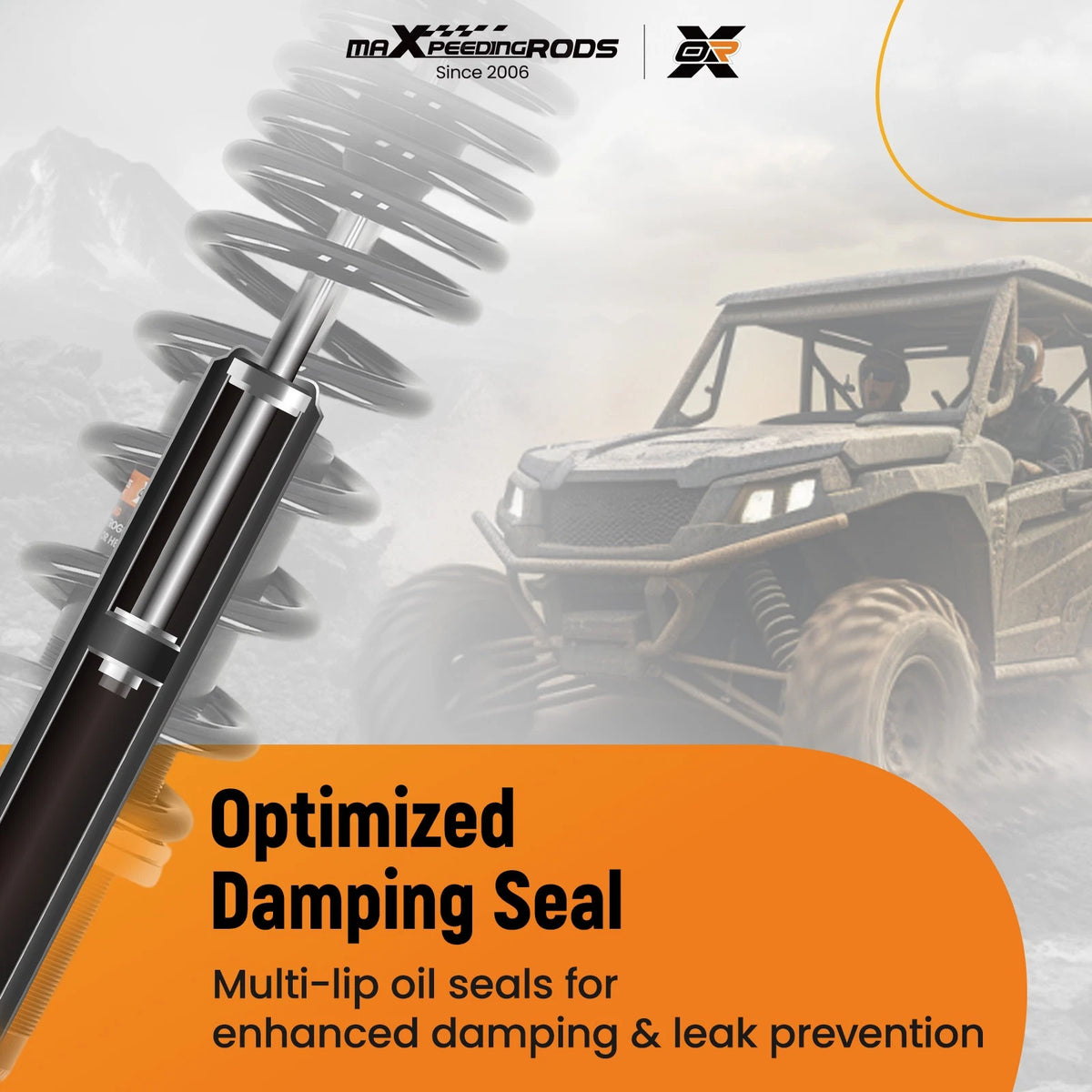 Rear Gas Shock for Polaris Ranger 400 500 570 800 (2010–2021) 7043548 7043886