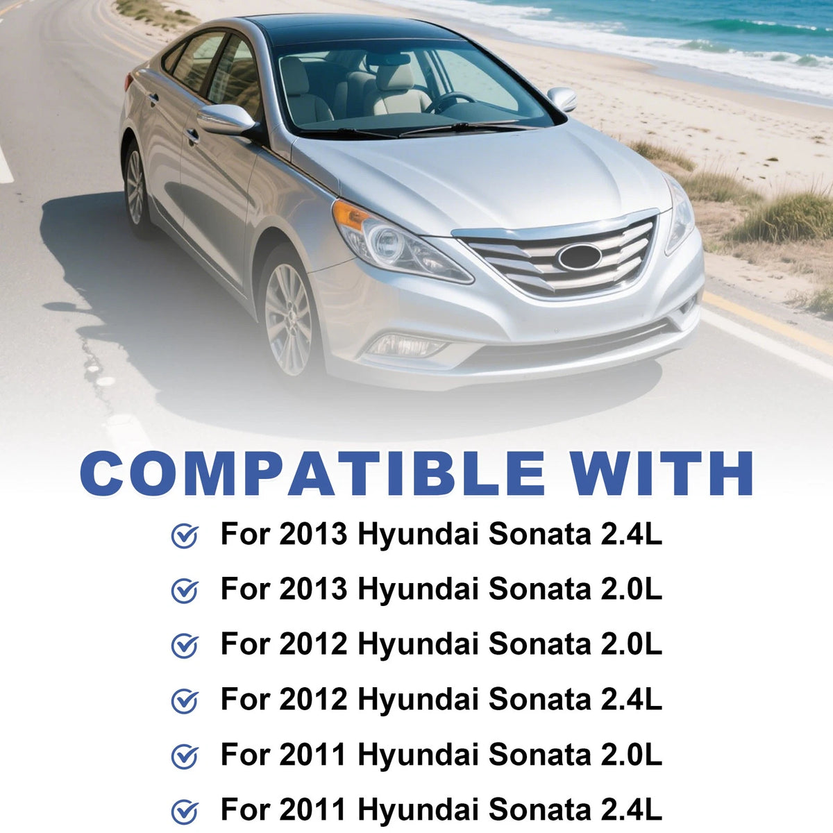 Front Bumper Grille Trim for Hyundai Sonata (2011–2013) HY1235101