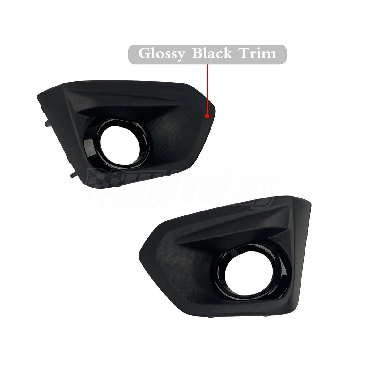 Set of 2 Fog Light Bezels for Subaru Impreza (2012–2014) - Glossy Black Trim