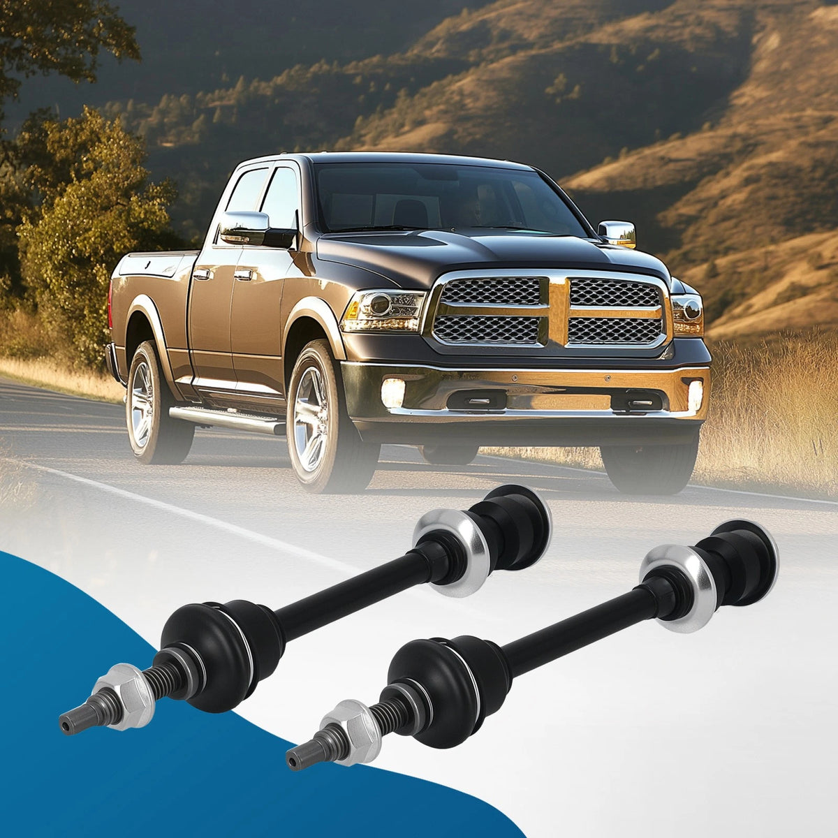 Pair Front Sway Bar Stabilizer End Links for Dodge Ram 1500 (2006–2018) K80894