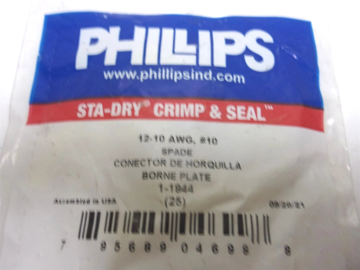 25X Heat Shrink Spade Terminal for Phillips #10 Stud 12-10 Gauge