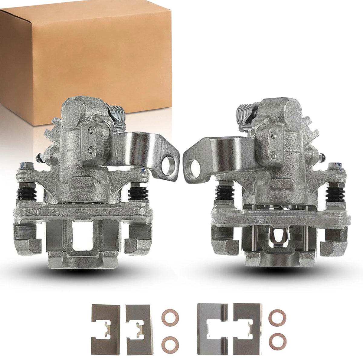 Set of 2 Rear Brake Calipers w/ Bracket for Honda Civic Acura (2006–2018) 19-B3299 19-B3298