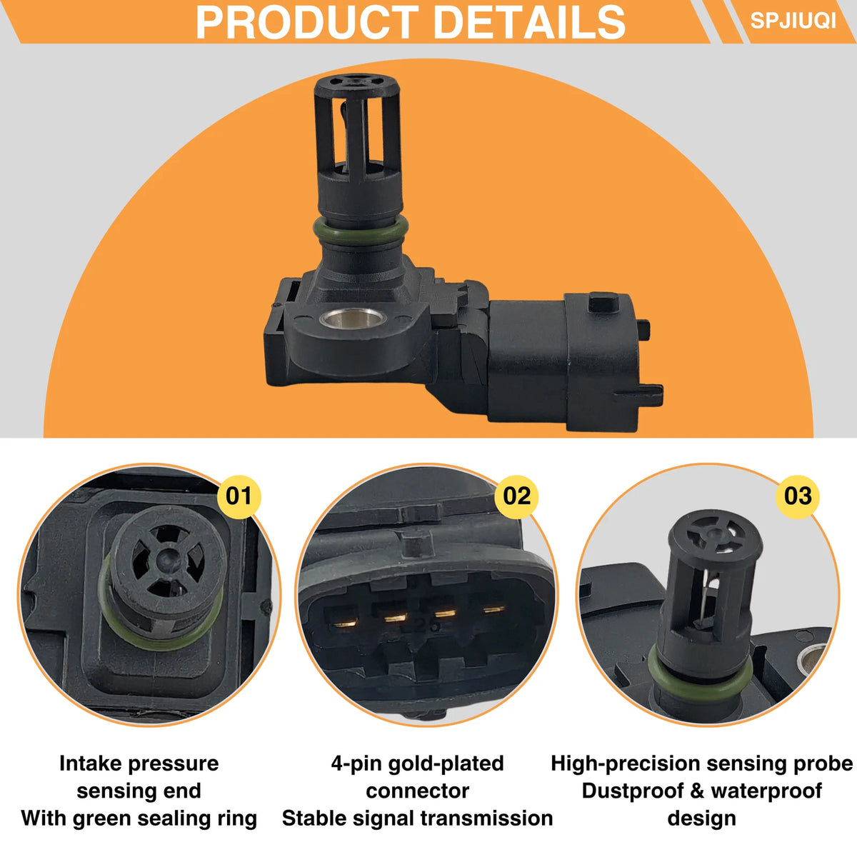 Intake Air Temperature Boost Pressure Sensor for Volvo Bus (2009–2013)