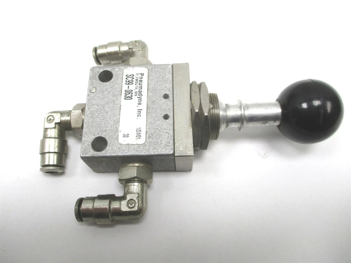 Pneumadyne Toggle Actuated Valve for SC99 (1/8" Push In Connection)