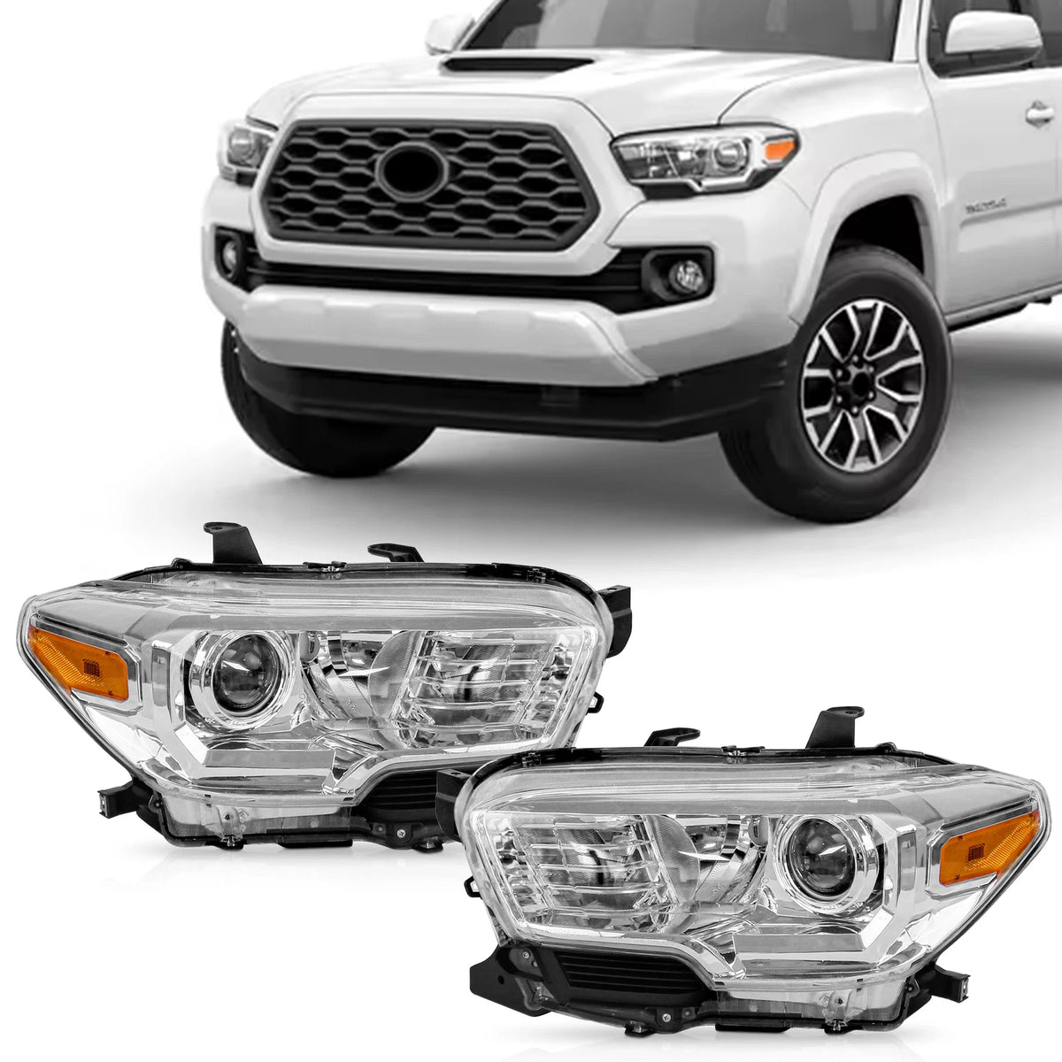 Pair of Headlamps Assembly for Toyota Tacoma (2016–2022)