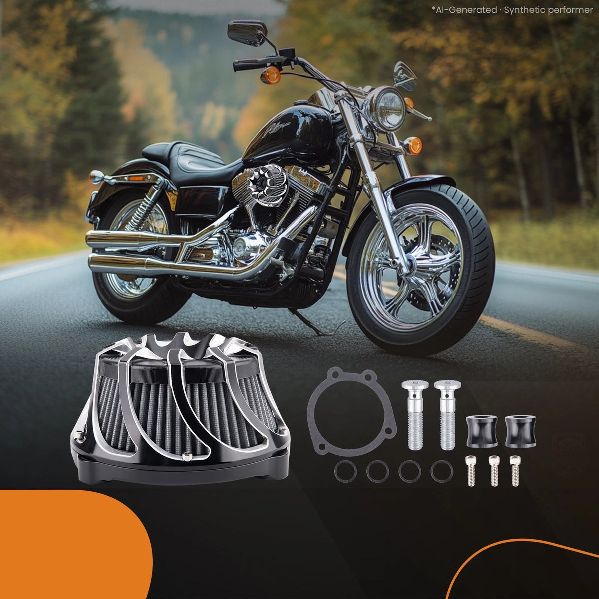 Air Cleaner Intake Filter Kit for Harley Sportster XL 883 XL 1200 (2004–2023)