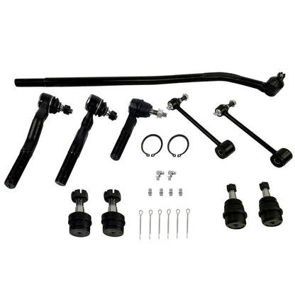 10X Front Rear Ball Joints Tie Rod Sway Bar for Jeep Wrangler (2007–2018)
