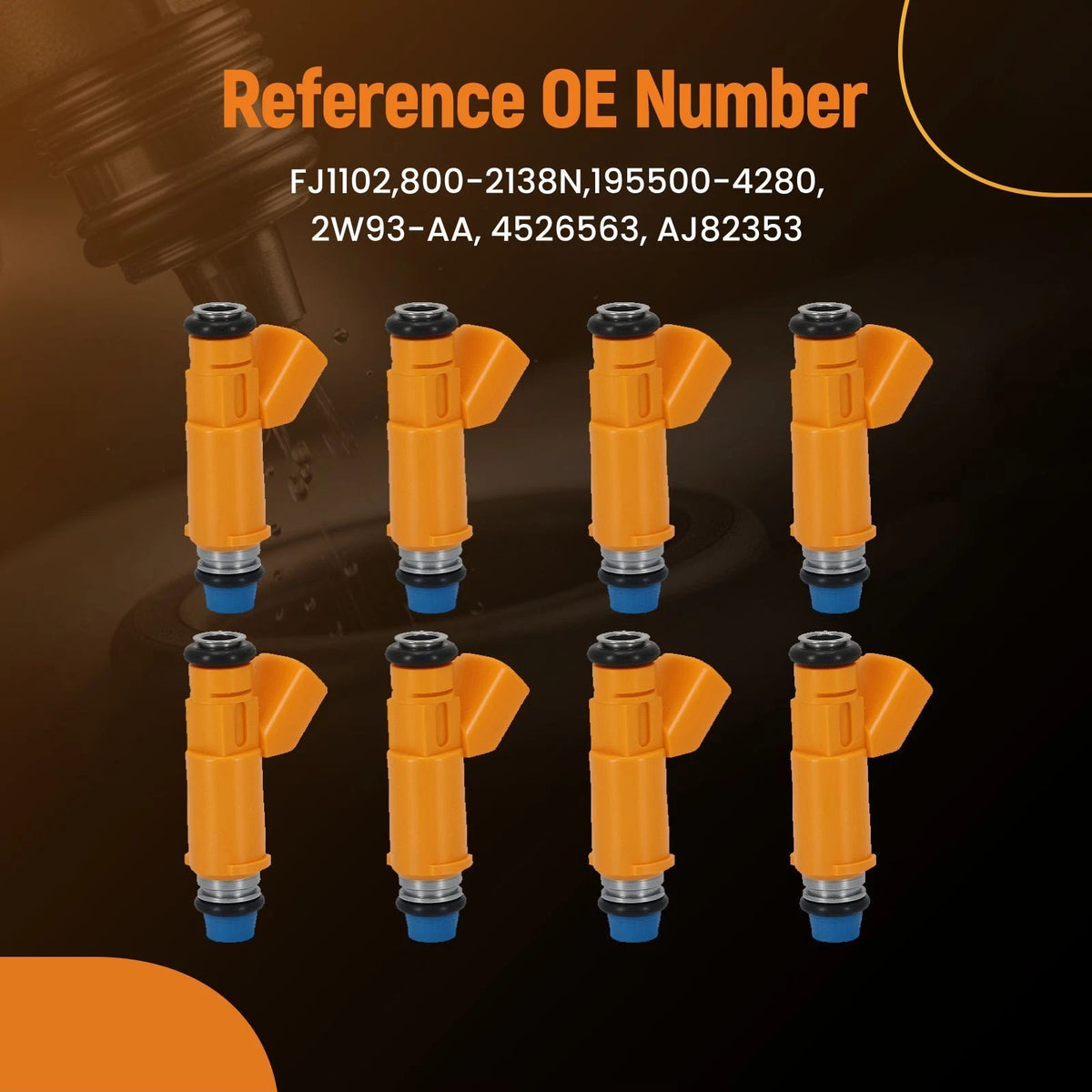 Fuel Injectors Set of 8 for Land Rover Range Rover Sport V8 4.4L (2006–2009)