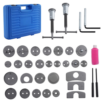 35-Piece Universal Brake Caliper Piston Rewind Tool Kit for Cars & Trucks