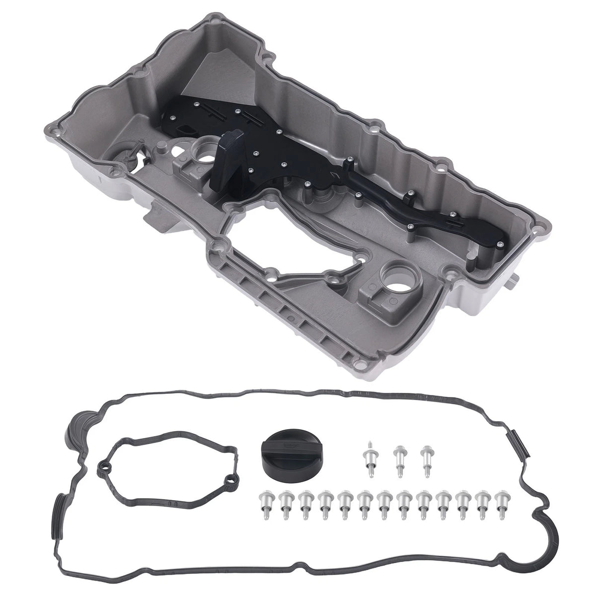 Silver Aluminum Valve Cover for BMW 118i 120i 318i 320i (2004–2013) 11127555212