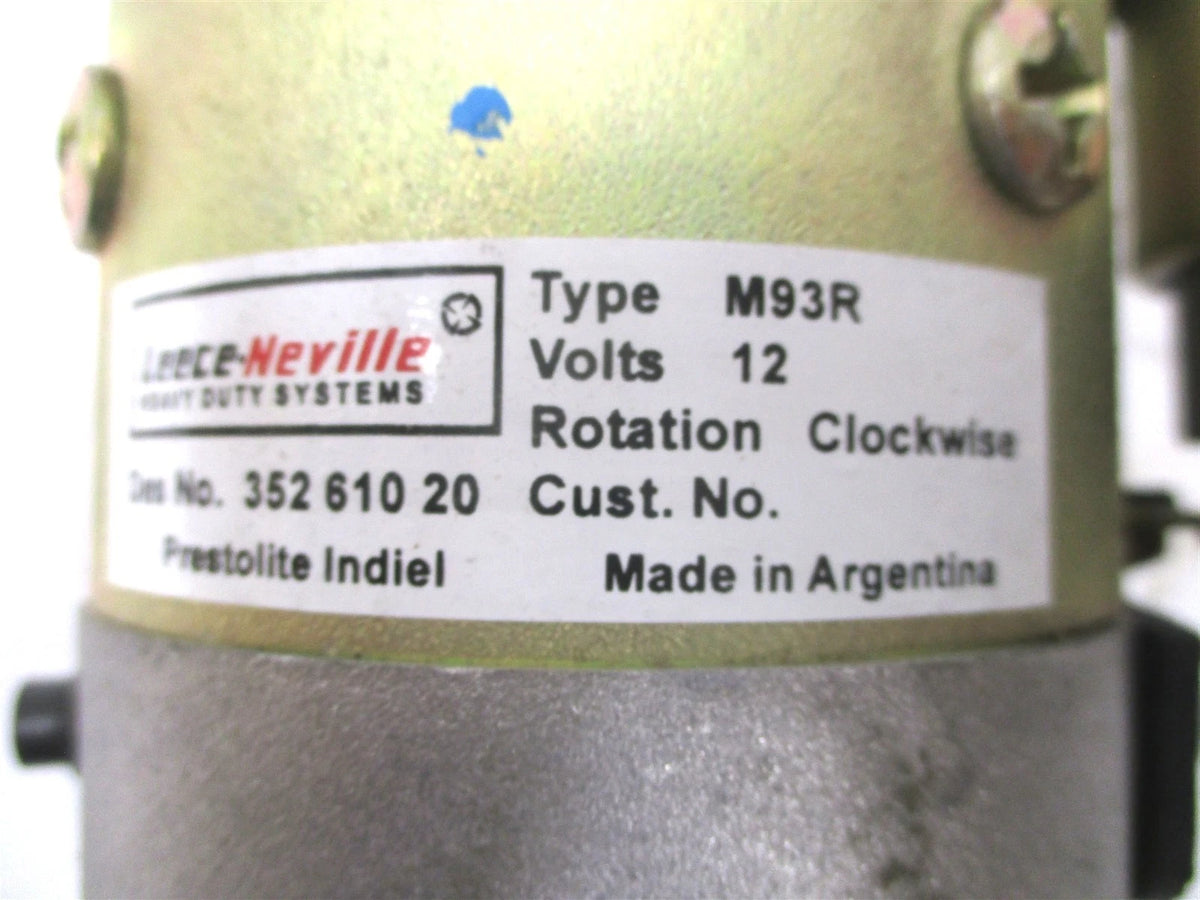 Leece Neville Planetary Gear Reduction Starter M93R 12V CW for