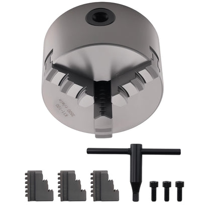 3 Jaw Self Centering Lathe Chuck for K11-100 (100mm) - Silver, 0.05mm