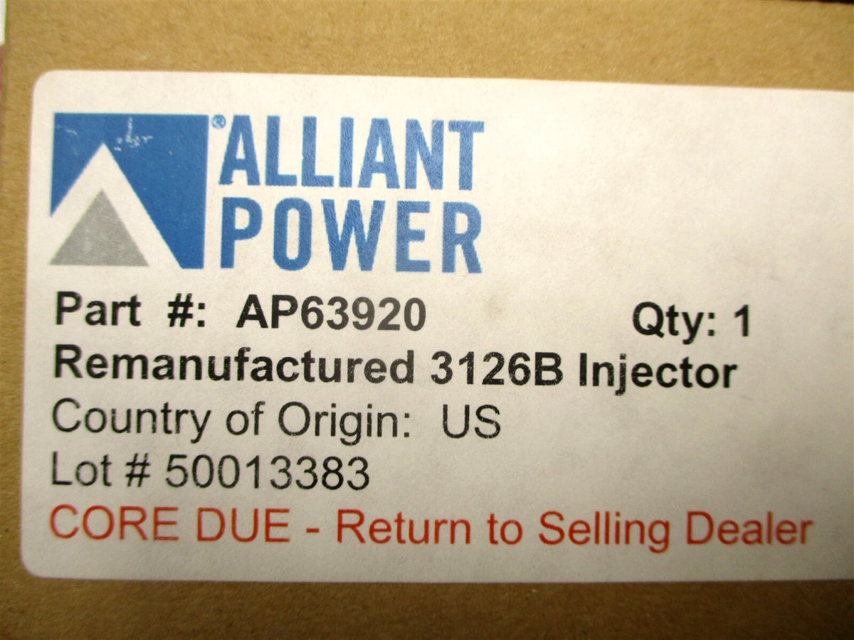 Alliant Power Reman HEUI Fuel Injector for Caterpillar 3126B (0R9348)