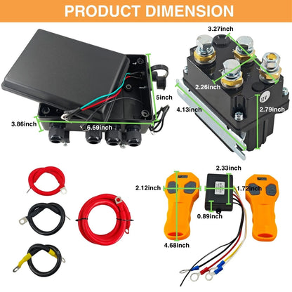 Winch Solenoid Relay with Control Box for ATV Jeep (8000-20000 lb)