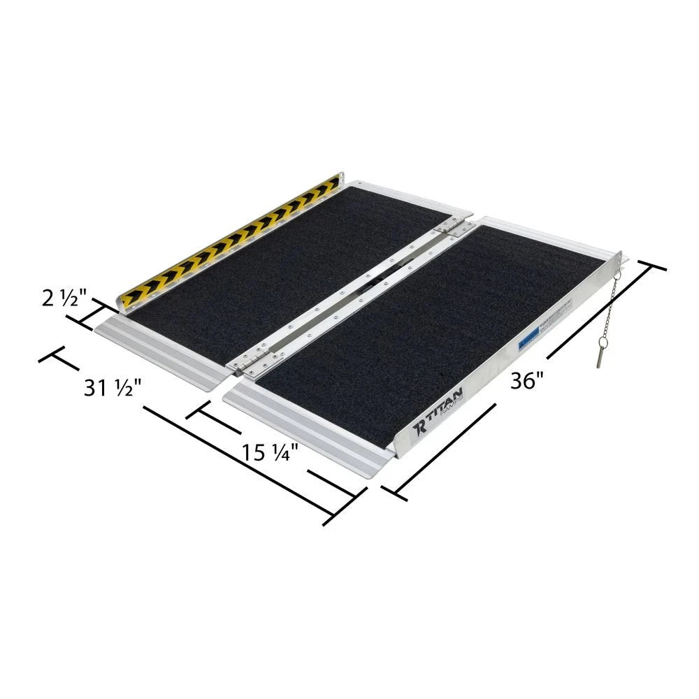 3' Single-Fold Wheelchair Ramp for Titan (500 lb Capacity)